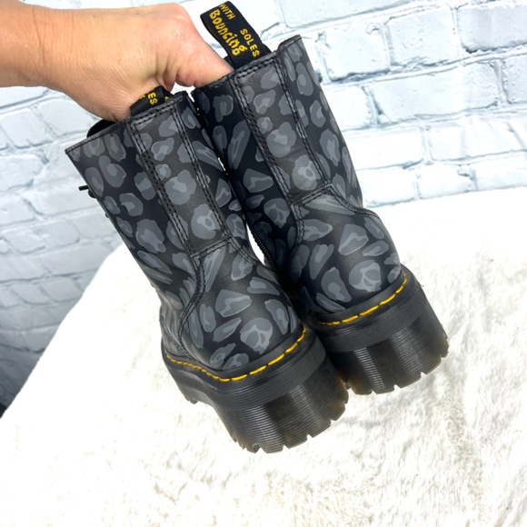 🚫SOLD!🚫NWOT |•DR. MARTENS•| JADON Black & Grey Cheetah Print Boots - Picture 9 of 15